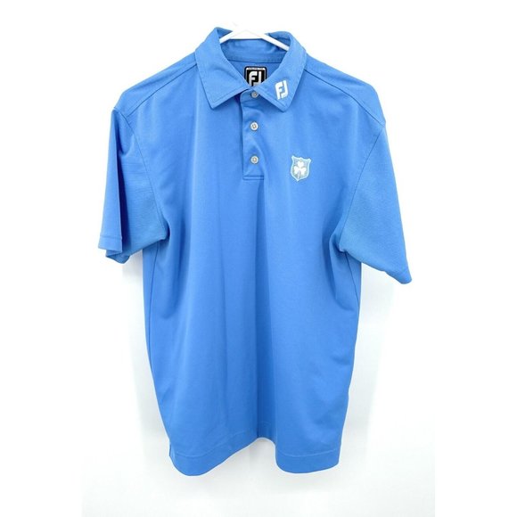 FootJoy Other - FootJoy FJ Golf Polo Shirt Tour Collar Mens M Blue Clover Embroidered